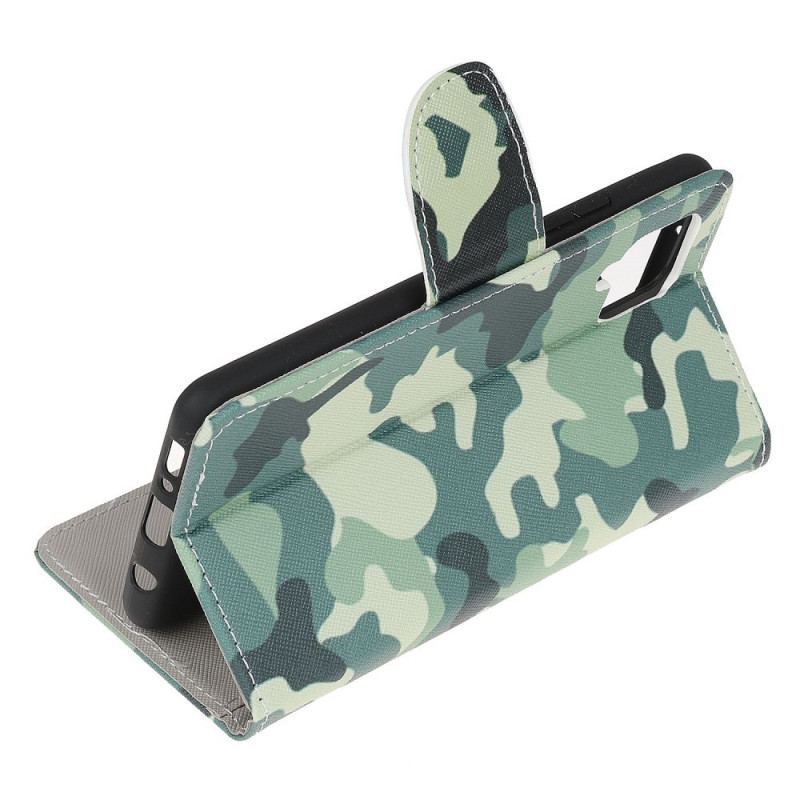 Capa Folio Para Samsung Galaxy M53 5G Camuflagem Militar