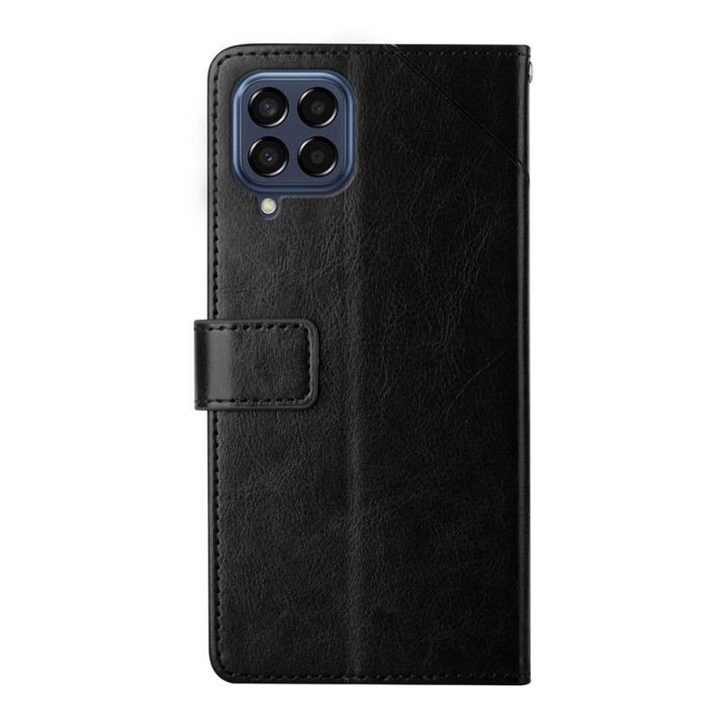 Capa Folio Para Samsung Galaxy M53 5G Estilo Couro Y Design
