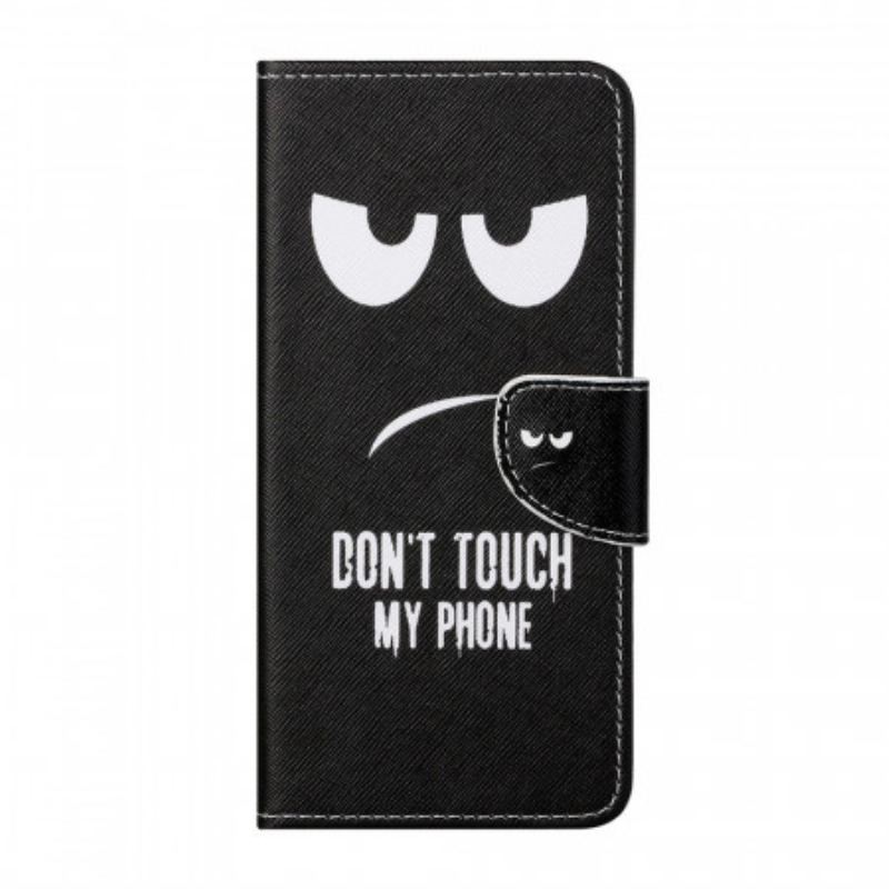 Capa Folio Para Samsung Galaxy M53 5G Não Toque No Meu Telefone