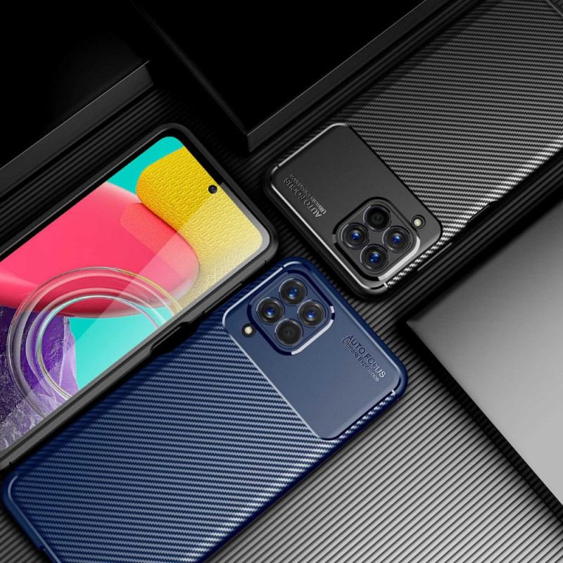 Capa Para Samsung Galaxy M53 5G Fibra De Carbono Flexível
