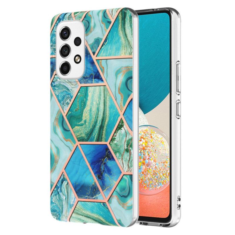 Capa Para Samsung Galaxy M53 5G Mármore Geométrico Chamativo