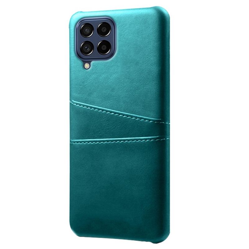 Capa Para Samsung Galaxy M53 5G Titular De Cartão De Efeito De Couro