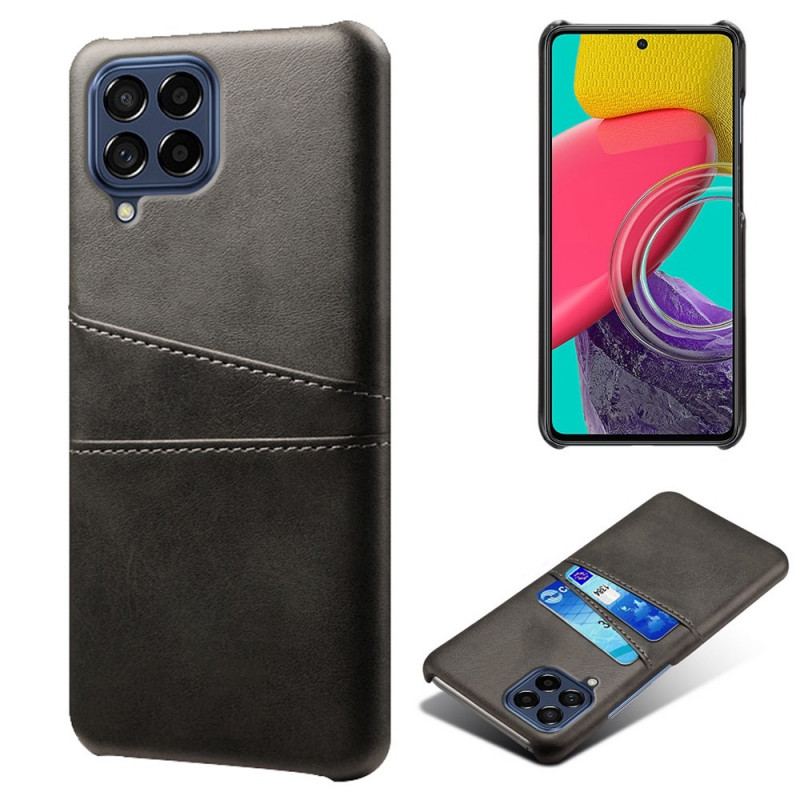 Capa Para Samsung Galaxy M53 5G Titular De Cartão De Efeito De Couro