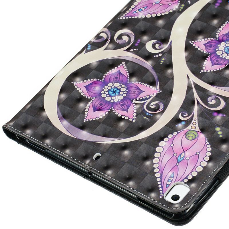 Capa De Couro Para iPad 10.2" (2020) (2019) Flores