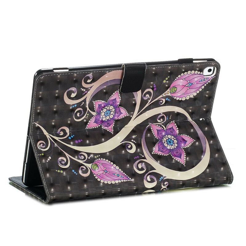 Capa De Couro Para iPad 10.2" (2020) (2019) Flores