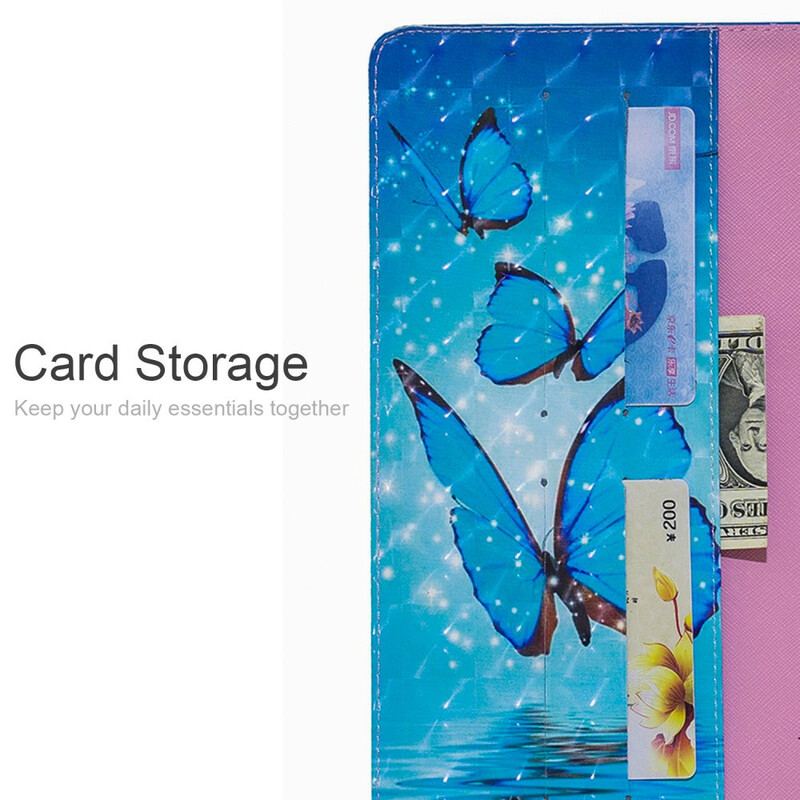 Capa De Couro Para iPad 10.2" (2020) (2019) Foco De Borboletas