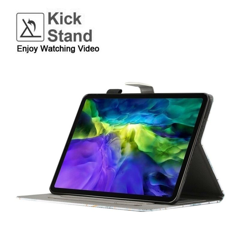 Capa De Couro Para iPad 10.2" (2020) (2019) Mármore