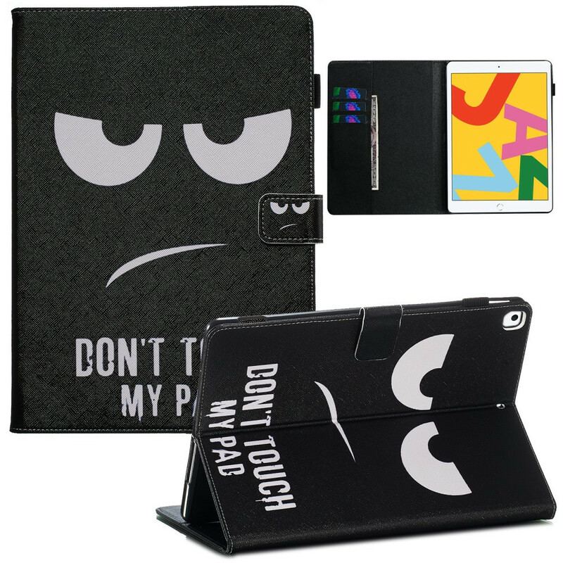 Capa De Couro Para iPad 10.2" (2020) (2019) Não Toque No Meu Bloco