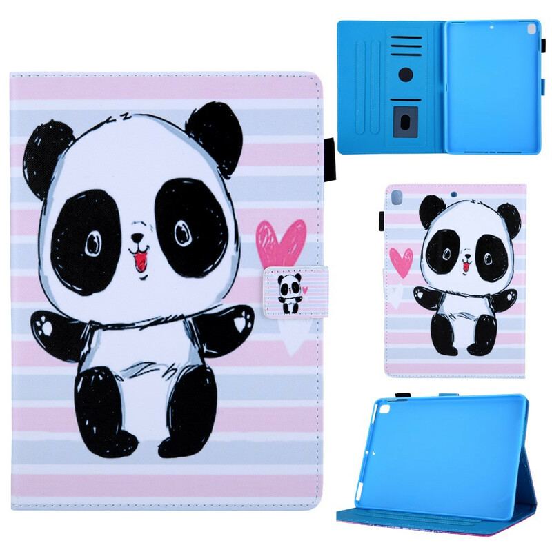 Capa Em Pele Para iPad 10.2" (2020) (2019) Amor De Panda