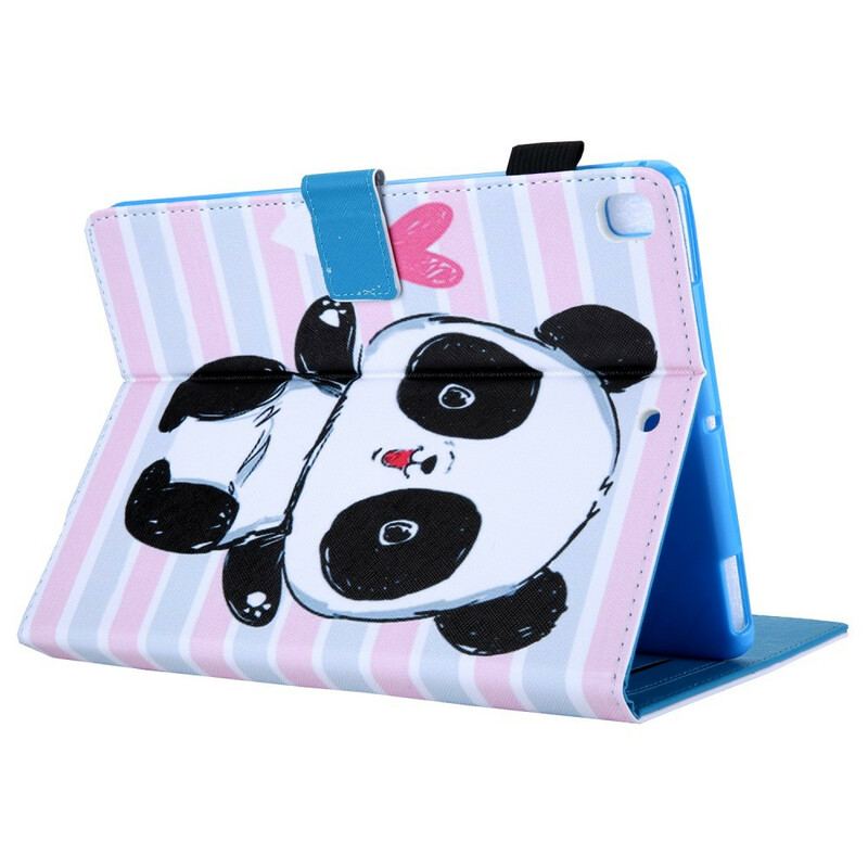 Capa Em Pele Para iPad 10.2" (2020) (2019) Amor De Panda