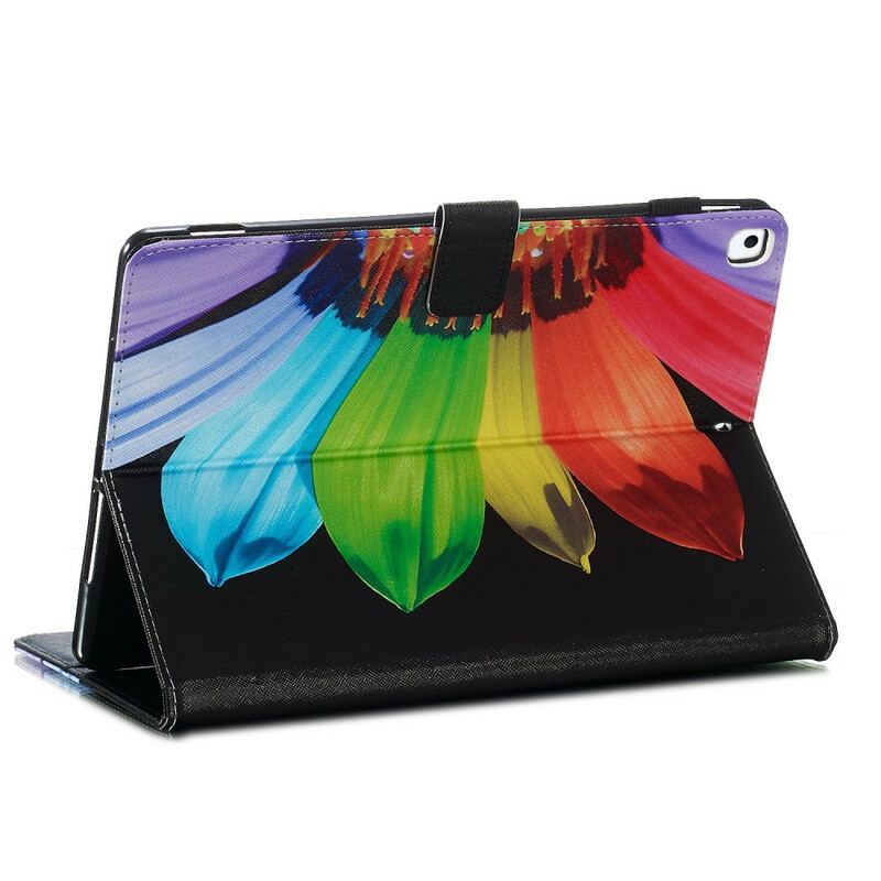 Capa Em Pele Para iPad 10.2" (2020) (2019) Cor Da Flor