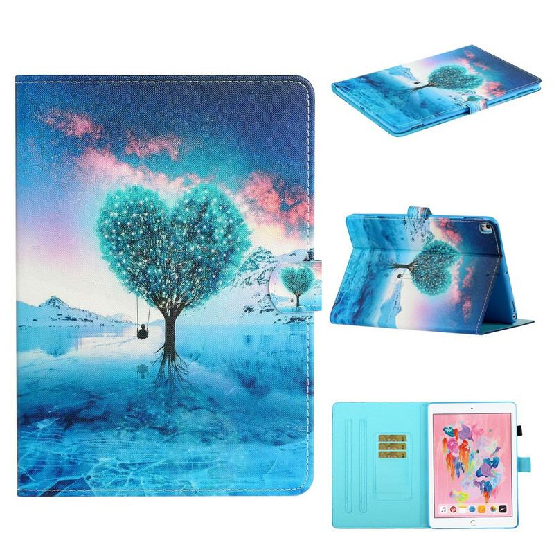 Capa Em Pele Para iPad 10.2" (2020) (2019) Coração Da Árvore