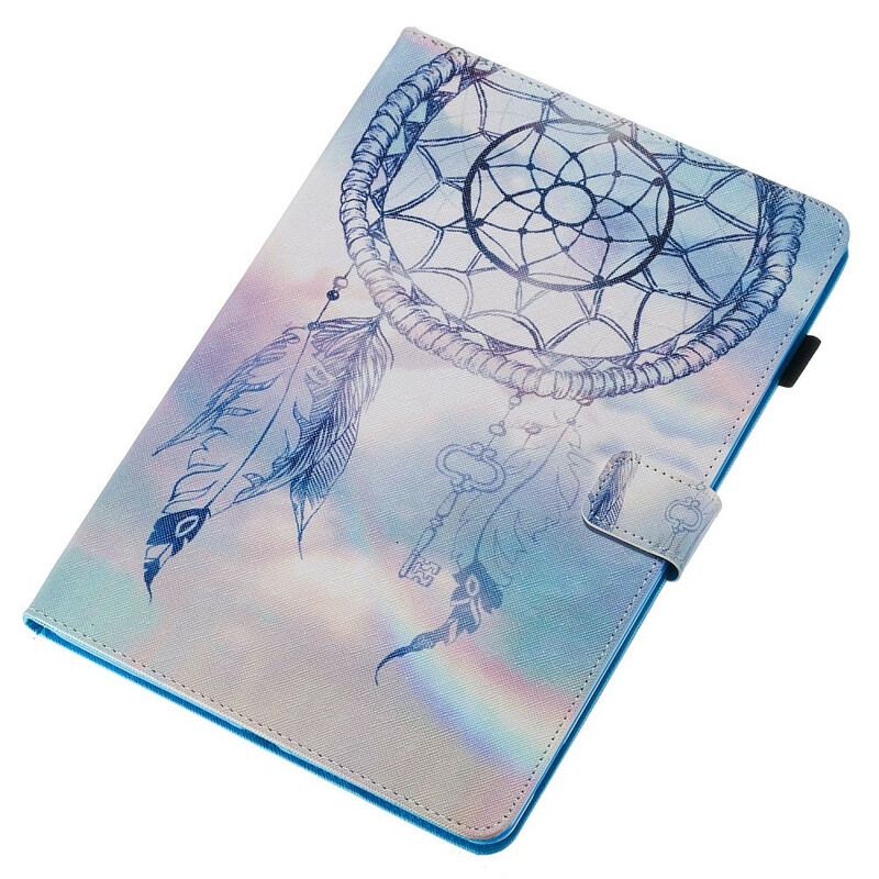 Capa Flip Para iPad 10.2" (2020) (2019) Apanhador De Sonhos Aquarela