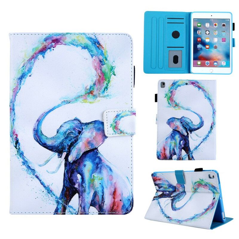Capa Flip Para iPad 10.2" (2020) (2019) Arte Do Elefante
