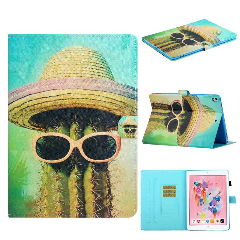Capa Flip Para iPad 10.2" (2020) (2019) Cactos Relax