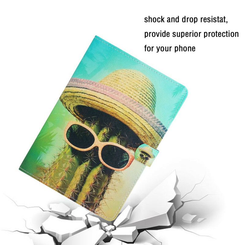 Capa Flip Para iPad 10.2" (2020) (2019) Cactos Relax