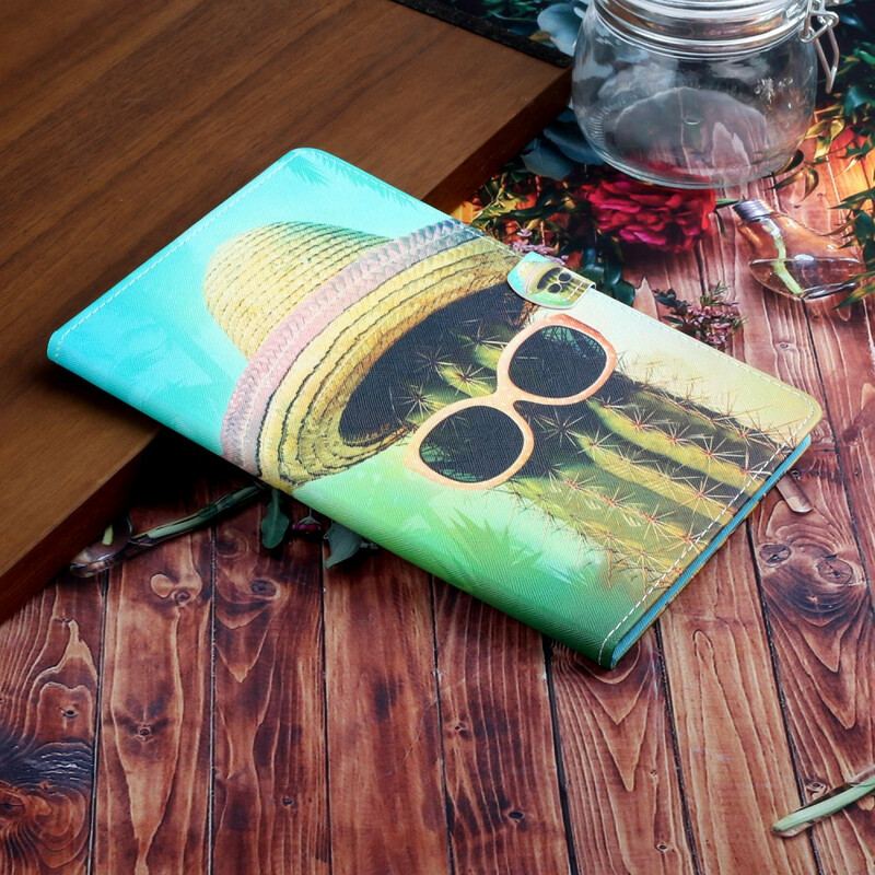 Capa Flip Para iPad 10.2" (2020) (2019) Cactos Relax