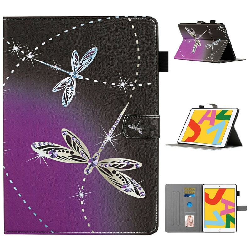 Capa Flip Para iPad 10.2" (2020) (2019) Libélulas