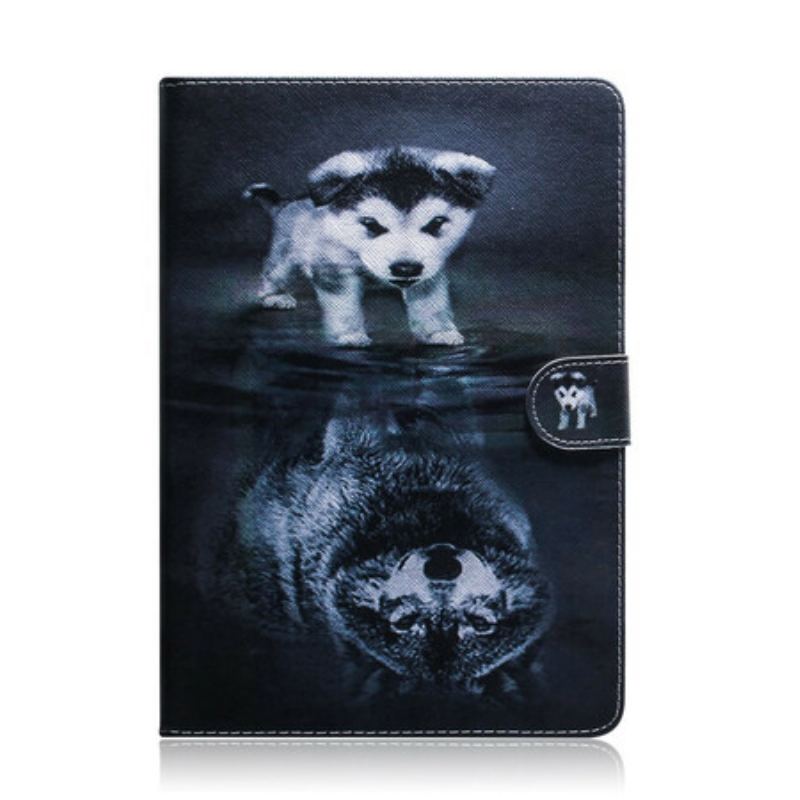 Capa Flip Para iPad 10.2" (2020) (2019) Pequeno Cachorro