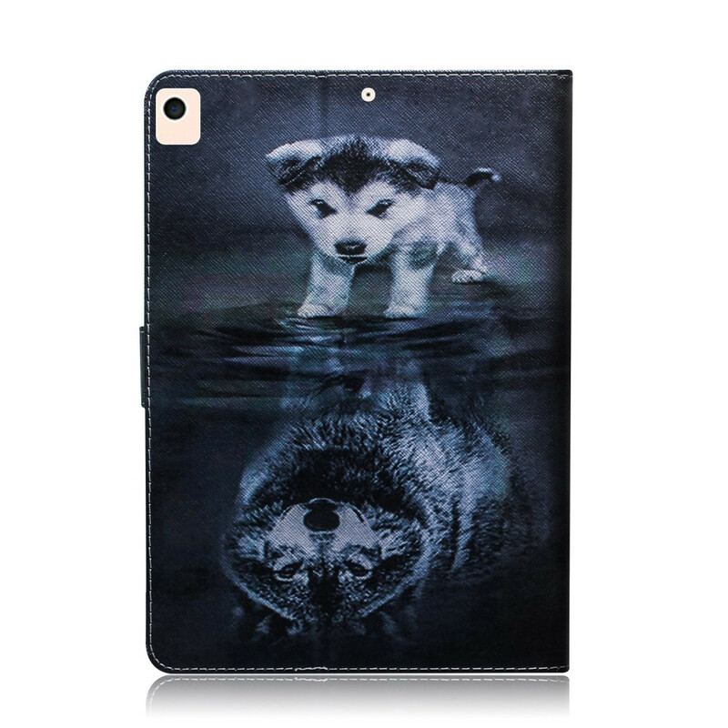 Capa Flip Para iPad 10.2" (2020) (2019) Pequeno Cachorro