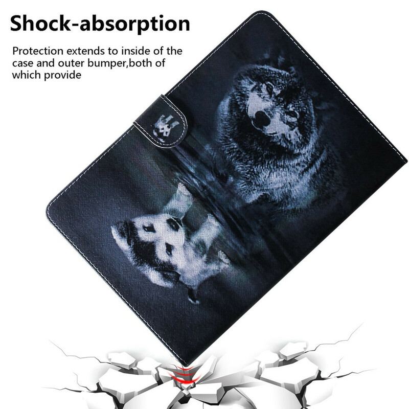 Capa Flip Para iPad 10.2" (2020) (2019) Pequeno Cachorro