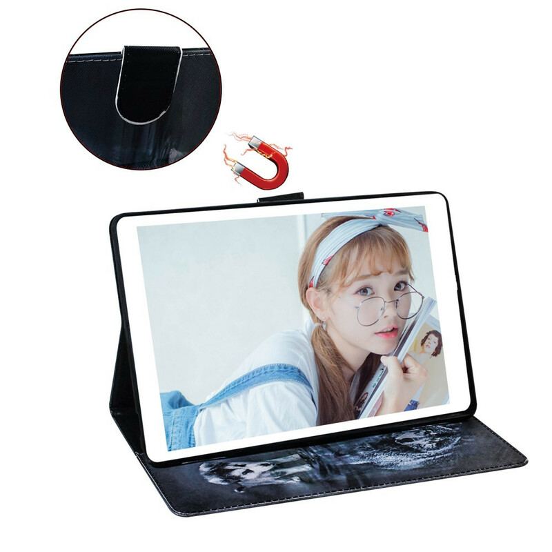 Capa Flip Para iPad 10.2" (2020) (2019) Pequeno Cachorro