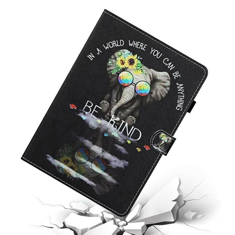 Capa Folio Para iPad 10.2" (2020) (2019) Elefante Seja Gentil