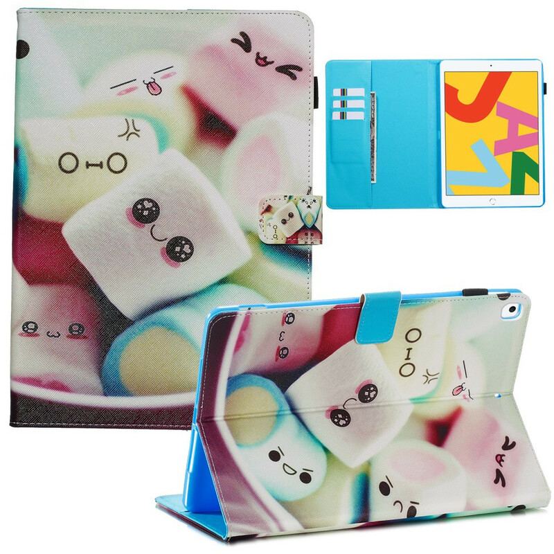 Capa Folio Para iPad 10.2" (2020) (2019) Marshmallows Divertidos