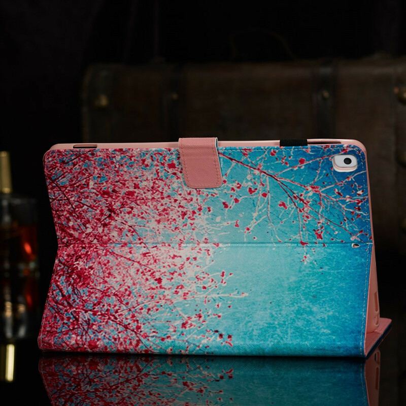 Capa Folio Para iPad 10.2" (2020) (2019) Ramos Vermelhos