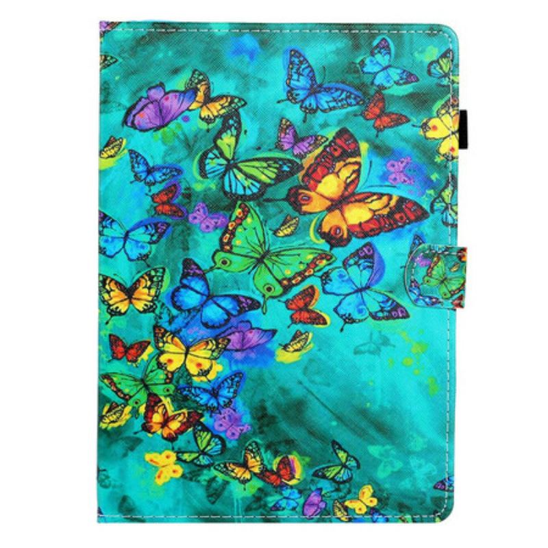 Capa Folio Para iPad 10.2" (2020) (2019) Vôo De Borboletas