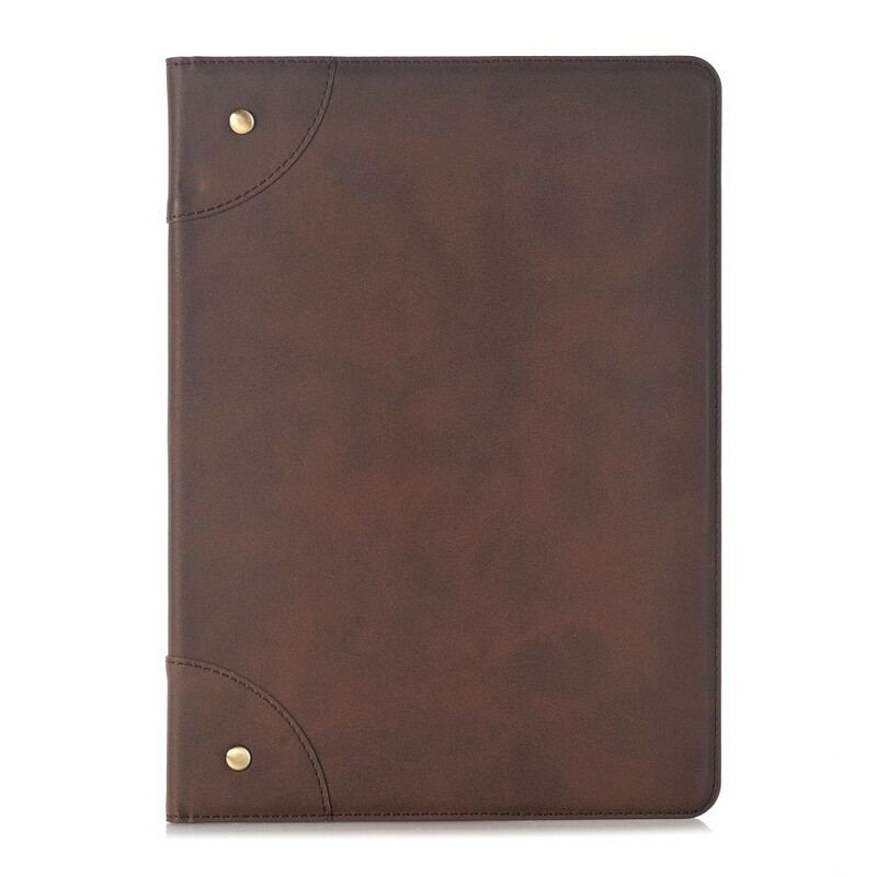 Capa Para iPad 10.2" (2020) (2019) Efeito De Couro Retrô Com Rebites