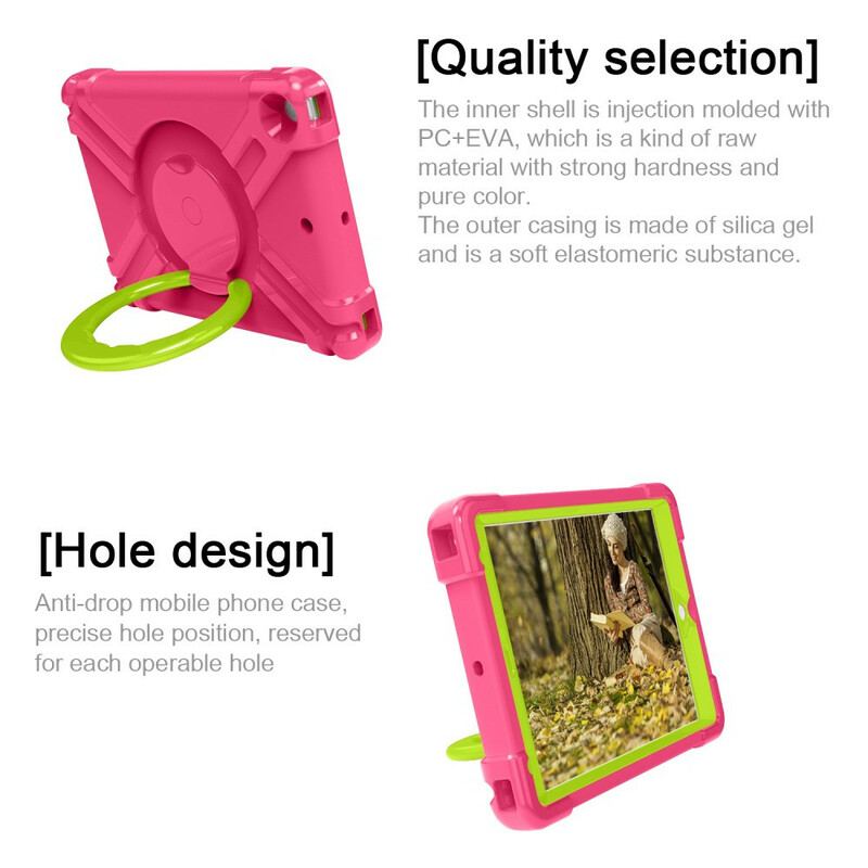 Capa Para iPad 10.2" (2020) (2019) Ultra Resistência De Suporte De Anel