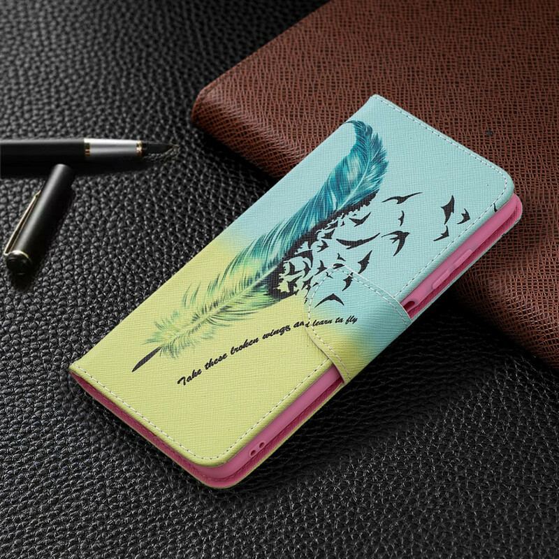 Capa De Couro Para Poco X3 / X3 Pro / X3 NFC Aprender A Voar