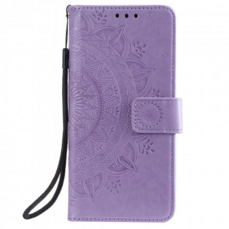 Capa De Couro Para Poco X3 / X3 Pro / X3 NFC Mandala Do Sol