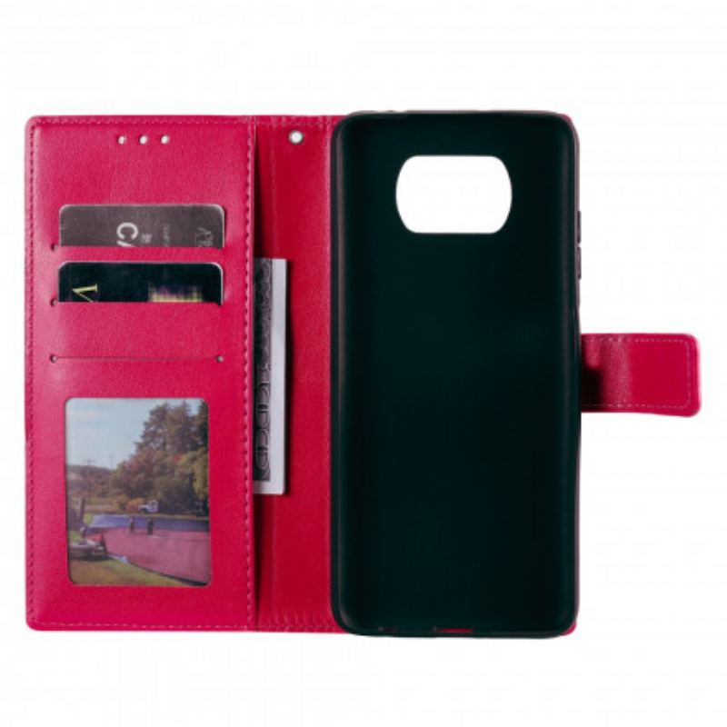Capa De Couro Para Poco X3 / X3 Pro / X3 NFC Mandala Do Sol