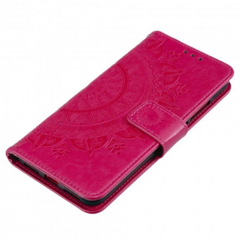 Capa De Couro Para Poco X3 / X3 Pro / X3 NFC Mandala Do Sol