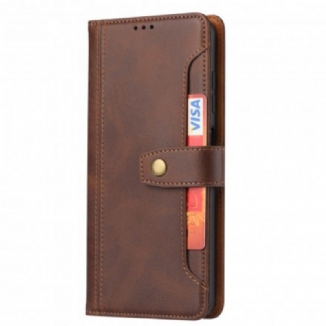 Capa De Couro Para Poco X3 / X3 Pro / X3 NFC Titular De Cartão Frontal Com Alça
