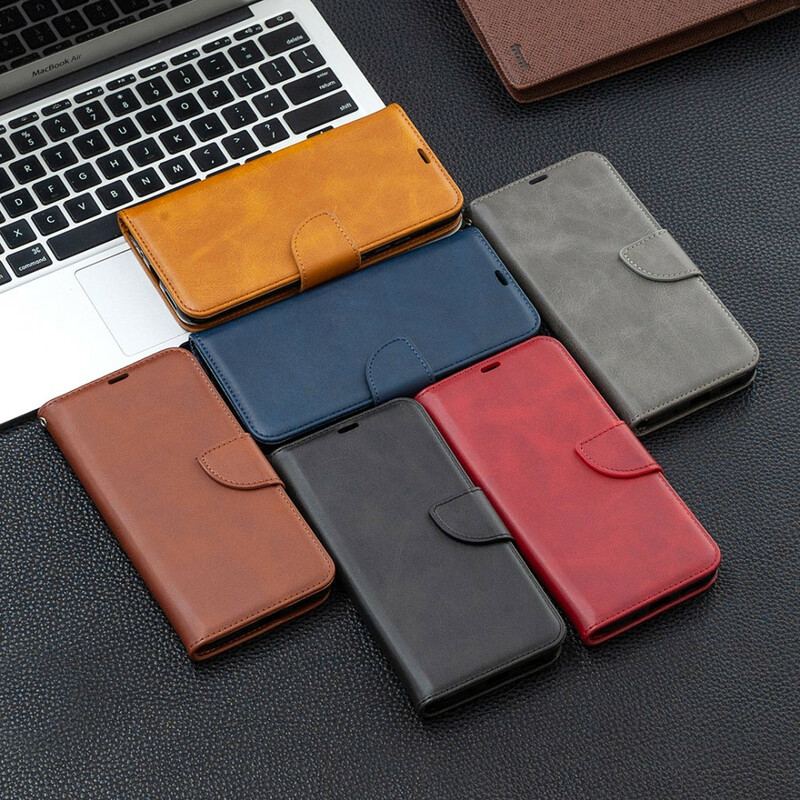 Capa Em Pele Para Poco X3 / X3 Pro / X3 NFC Flip Retalho Liso Oblíquo