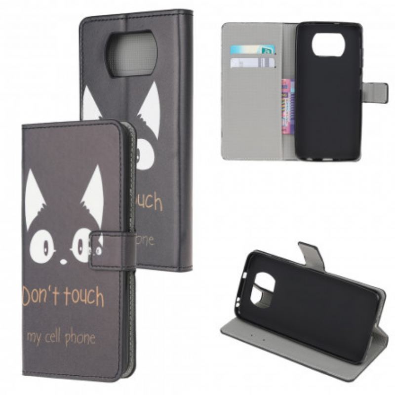 Capa Em Pele Para Poco X3 / X3 Pro / X3 NFC Não Toque No Meu Celular