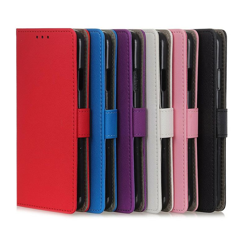 Capa Flip Para Poco X3 / X3 Pro / X3 NFC Efeito Couro Brilhante Simples