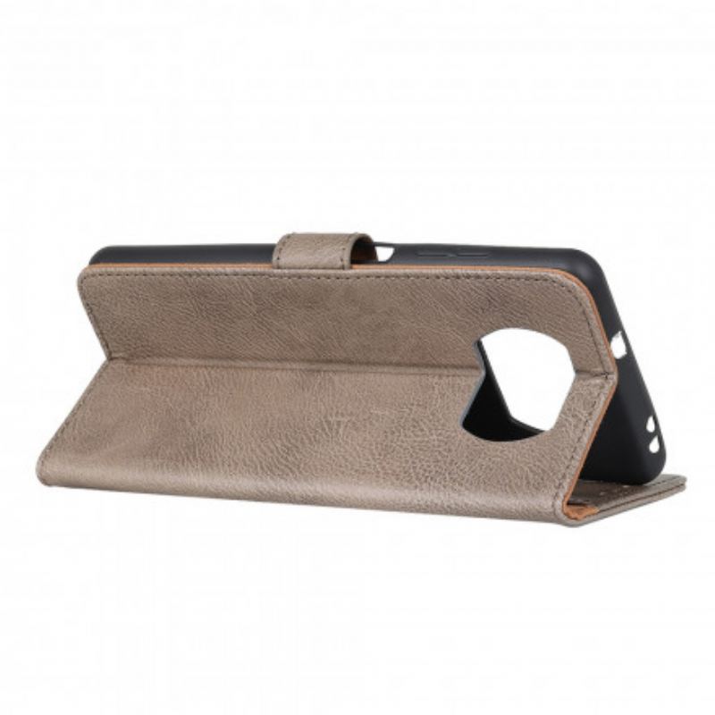 Capa Flip Para Poco X3 / X3 Pro / X3 NFC Imitação De Couro Khazneh
