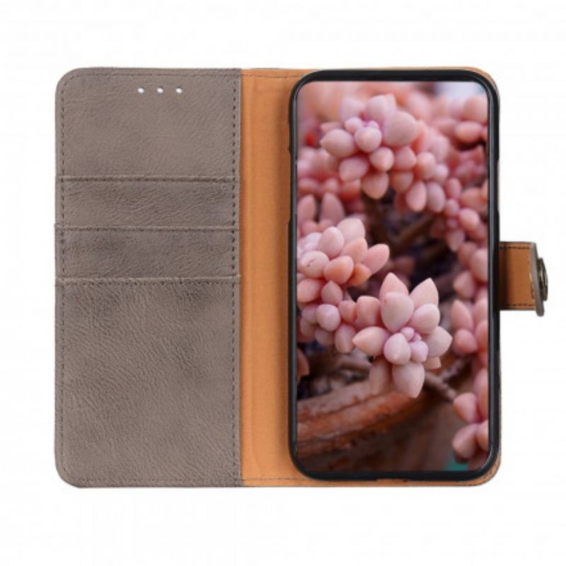Capa Flip Para Poco X3 / X3 Pro / X3 NFC Imitação De Couro Khazneh