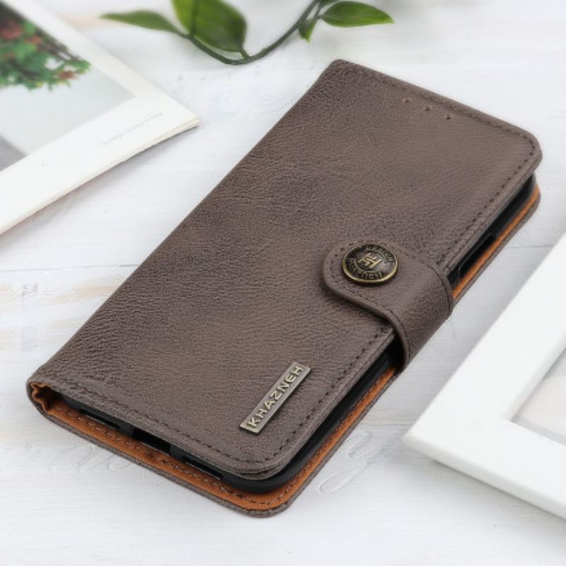 Capa Flip Para Poco X3 / X3 Pro / X3 NFC Imitação De Couro Khazneh