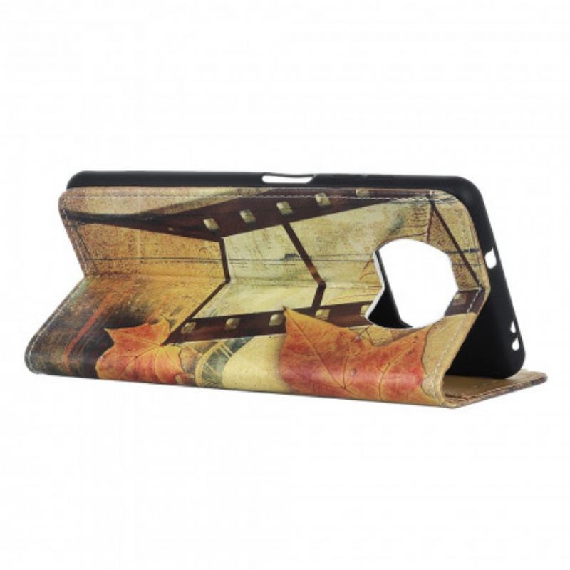 Capa Flip Para Poco X3 / X3 Pro / X3 NFC Torre Eiffel No Outono