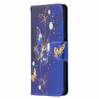 Capa Folio Para Poco X3 / X3 Pro / X3 NFC Borboletas Mágicas
