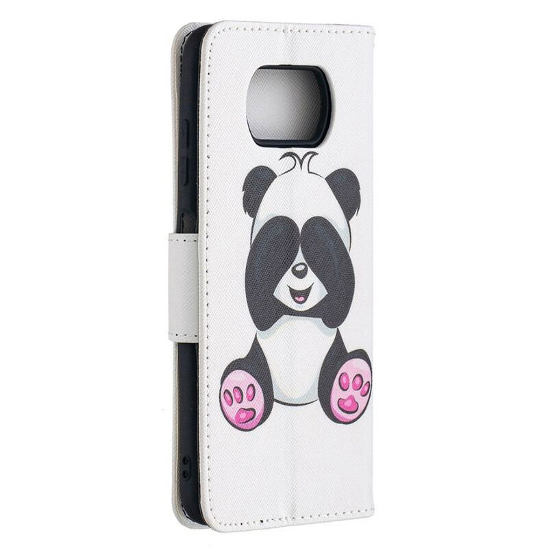 Capa Folio Para Poco X3 / X3 Pro / X3 NFC Panda Divertido