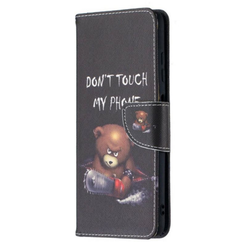 Capa Folio Para Poco X3 / X3 Pro / X3 NFC Urso Perigoso