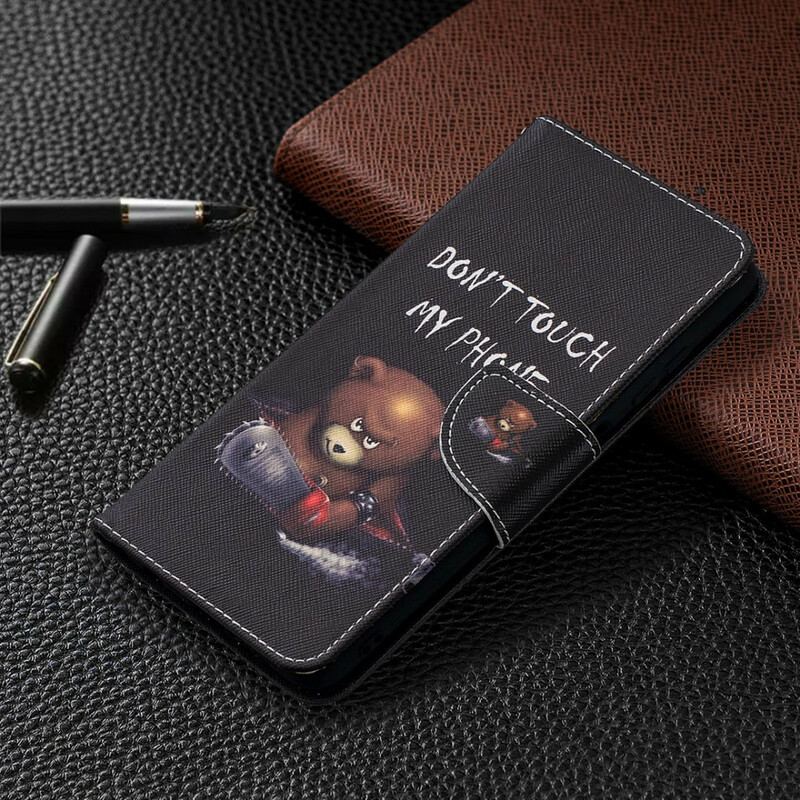 Capa Folio Para Poco X3 / X3 Pro / X3 NFC Urso Perigoso