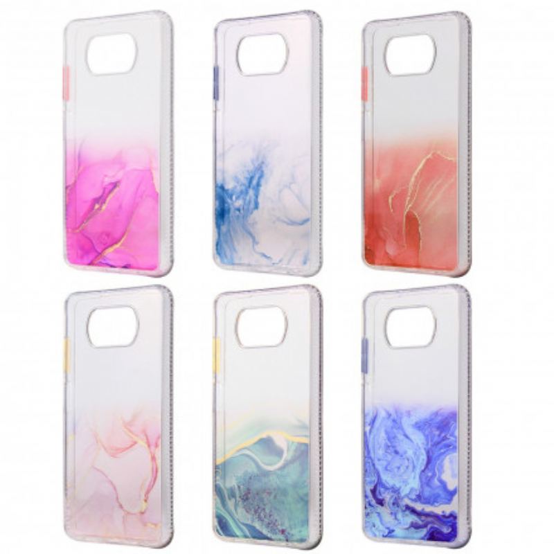 Capa Para Poco X3 / X3 Pro / X3 NFC Efeito Mármore Híbrido