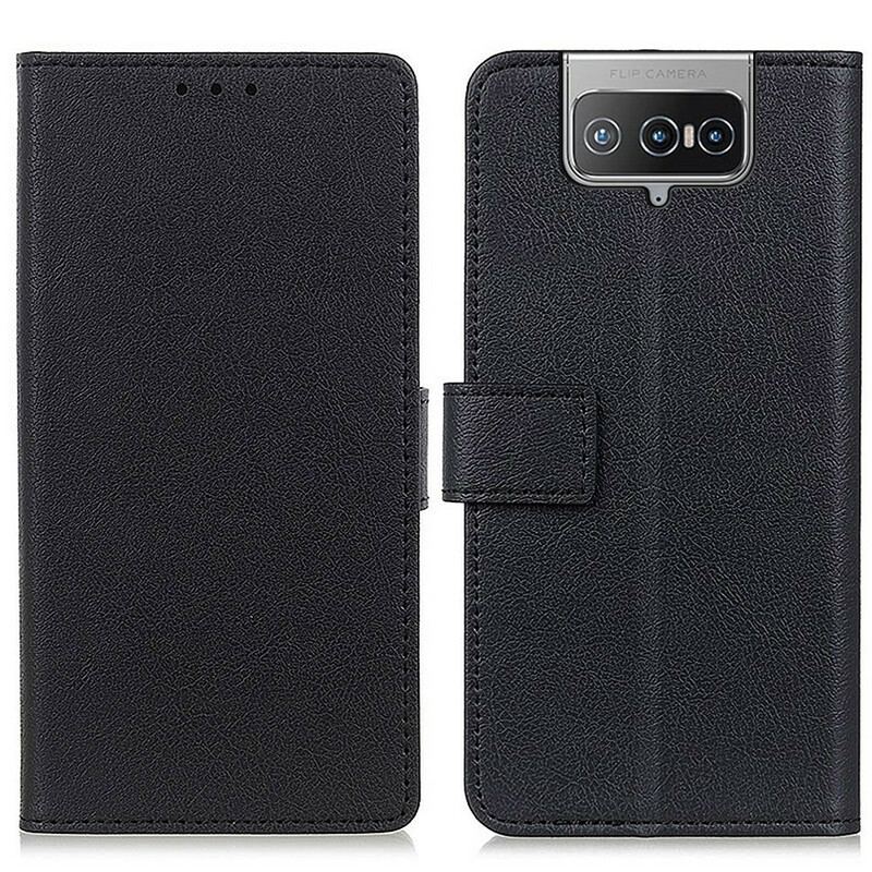 Capa Flip Para Asus Zenfone 8 Flip De Couro Flip Clássico De Couro Falso